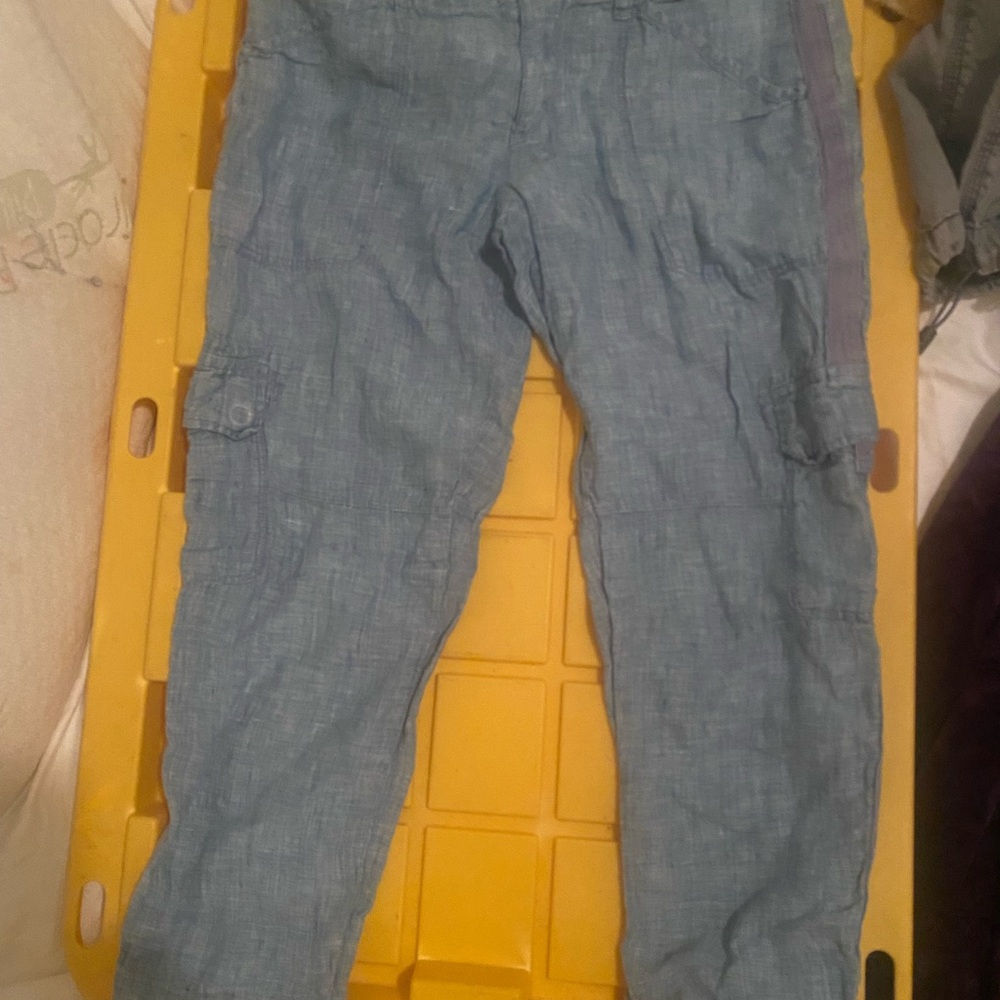 Marrakech Blue Boho Utility Cargo Pants - Size 26 $54